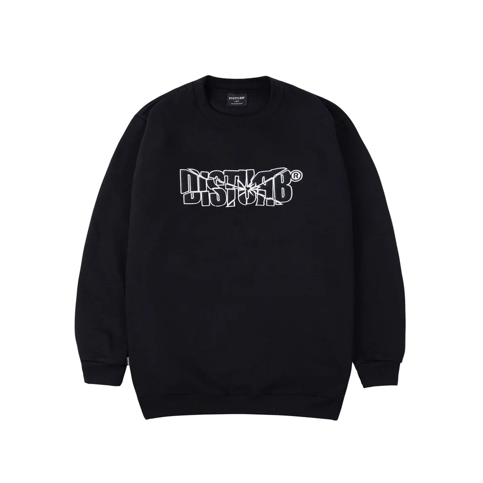 Fragments Crewneck In Black - DISTURB LTDA