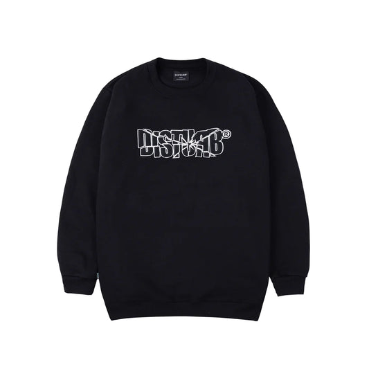 Fragments Crewneck In Black - DISTURB LTDA